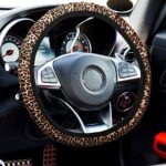 Leopard Print Car Interior Set: Seat Covers, Steering Wheel, Cup Holders & Pads - Image 2