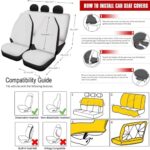 Boho Elephant Car Seat Covers Set: 12pc Floral Interior Accessories Kit - Image 6