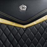 Premium Faux Leather Car Seat Covers Front 2PC Black Gold NonSlip - Image 5