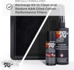 K&N Air Filter Cleaning Kit with Cleaner Oil for Engine Filters - Image 2