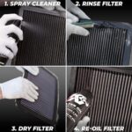 K&N Air Filter Cleaning Kit with Cleaner Oil for Engine Filters - Image 6