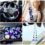 Mushroom Car Seat Covers 17Pc Full Set with Accessories for Women Men - Image 4