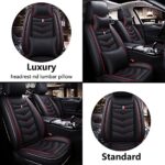 Ford Mustang Leather Seat Covers 2003-2024 Waterproof Airbag Compatible Black Blue - Image 3