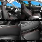 Chevy Malibu Seat Covers 2016-2024 Full Set Custom Fit Black Red - Image 5