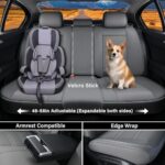 5PC Nappa Leather Car Seat Covers Universal Fit Gray Breathable - Image 4