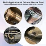2.5 Inch Exhaust Band Clamp Narrow Seal Butt Joint Stainless - Image 5