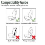 Premium Black Universal Car Seat Covers | Easy Install Front Pair | High Back Cloth Protectors - Image 5