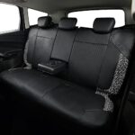 Flying Banner Car Seat Covers Full Set Black Leopard Gray Leather - Image 6