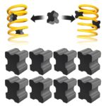 8PCS Rubber Coil Spring Spacers,Heavy Duty Front Coil Spring Booster Kit for 1" to 1.5" Coil Spring Lift,Universal Rubber Lift Blocks Car Accessories for Most Cars Trucks SUVs (8PCS)