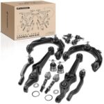 A-Premium Set of 12, Front Suspension Kit, Upper Lower Control Arm, Sway Bar Link, Lower Ball Joint, Inner Outer Tie Rod End, Compatible with Honda Accord 1998 1999 2000 2001 2002