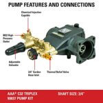 AAA 3700 PSI Triplex Pressure Washer Pump Kit for SIMPSON 3/4" - Image 2