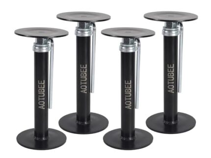 AOTUBEE House Floor Jacks, Basement Floor Jack for Leveling and stabilizing Stairs, Porches, Decks, Crawl Spaces, Sagging/Uneven Floors and RV Camper Step Stabilizer, 4 Pack, 11" - 16"