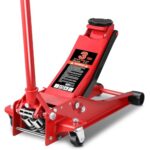 Auto Dynasty 3 Ton Low Profile Floor Jack, Heavy Duty Steel Hydraulic Car Jack with Dual Pistons Quick Lift Pump, Hydraulic Racing Floor Jack, Lifting Range 3" to 20", Red