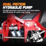 Auto Dynasty 3 Ton Low Profile Hydraulic Floor Jack Dual Piston Quick Lift - Image 2