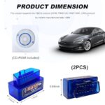 BWBWND 2PCS ELM327 Bluetooth OBD2 Scanner Car Diagnostic Tool - Image 2