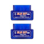 Dickno 2PCS ELM327 OBDⅡ Car Auto Diagnostic Scanner, Professional Automotive Bluetooth Scan Tool and Code Reader, Universal Vehicle Interface Adapter Diagnostic Tool Scanner