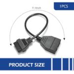 GM OBD1 to OBD2 Diagnostic Adapter Cable | 12-16 Pin Scanner Connector - Image 2