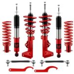EVIL ENERGY Coilovers Compatible for Mercedes Benz C-Class W203 RWD 2001-2007, Height Adjustable Coilovers Lowering Kit with 32-Level Damper Adjustment, Coilovers Suspension Kit, Red
