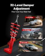 EVIL ENERGY Coilovers Mercedes Benz C-Class W203 RWD 2001-2007 32-Level Damper Adjustable Lowering Kit Red - Image 2
