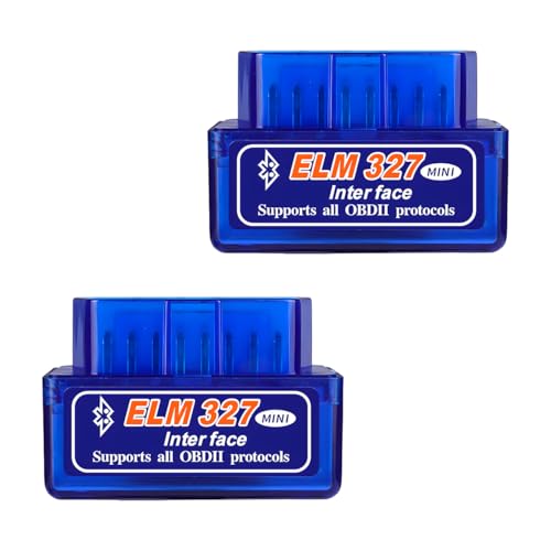 FSTURIOS 2PCS ELM327 OBDII Car Auto Diagnostic Scanner, Professional Mini FSTURIOS 2PCS ELM327 OBDII Car Auto Diagnostic Scanner, Professional Mini ELM327 OBD2 Bluetooth Scan Tool Code Reader, Interface OBD II Auto Car Failure Detector for Android Windows