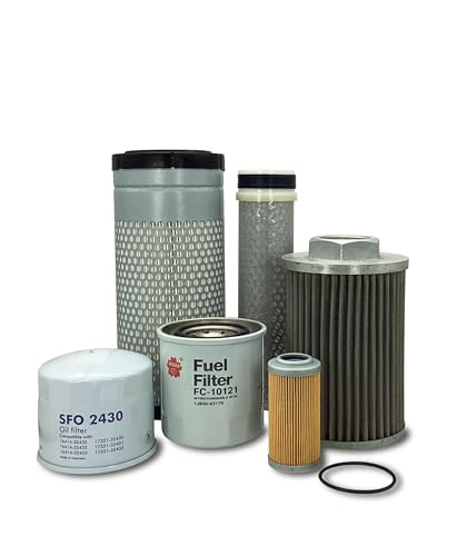 HERO Maintenance Filter Kit For Kubota KX040-4 Excavator Filters Compatible With OEM RD15842270 RD15842280 HH16432430 RD15951022 RD41162210 R141164930 S/N 28612 & Above