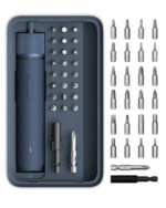 HOTO Electric Screwdriver Kit, Upgraded 1/4'' Hex 25 Bits, Magnetic Lid, Rechargeable Cordless Screwdriver, 3 Torque Settings, 1500mAh Battery, LED Light, Ideal for Assembling Furniture, Home Repair