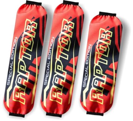 High-Performance Shock Covers for Yamaha Raptor 90, 400, 450, 600, 700 – Durable, Water-Resistant, Easy to Install, Reliable All-Terrain Protection 2025 Year red