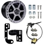 JMCHstore Front Rim Disc Hydraulic Brake Kit For Mega Moto 80 Suspension,For FRP GMB100 GPS Suspension, Baja DB30 Coleman B100 Motovox MBX10, 6 inch Mini Bike Front Brake