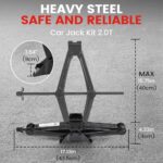 KROAK 2T Scissor Jack Kit with Ratchet Wrench for Car SUV Tire - Image 2