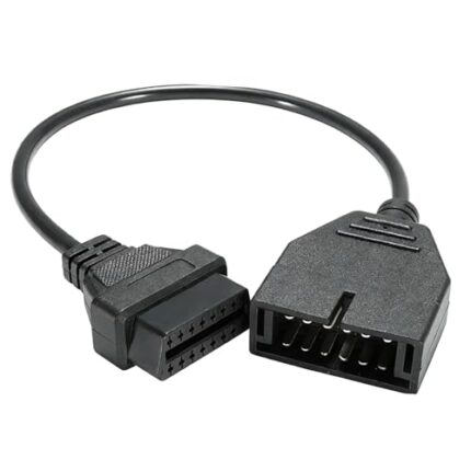 KoiLuvGo OBD1 Scanner Connector, Scanner Cable Code Reader, OBD1 Compatible with GM 12 Pin to OBD2 16 Pins Socket Scan Diagnostic Extension Tool, Cable Connector Adapter Replacement