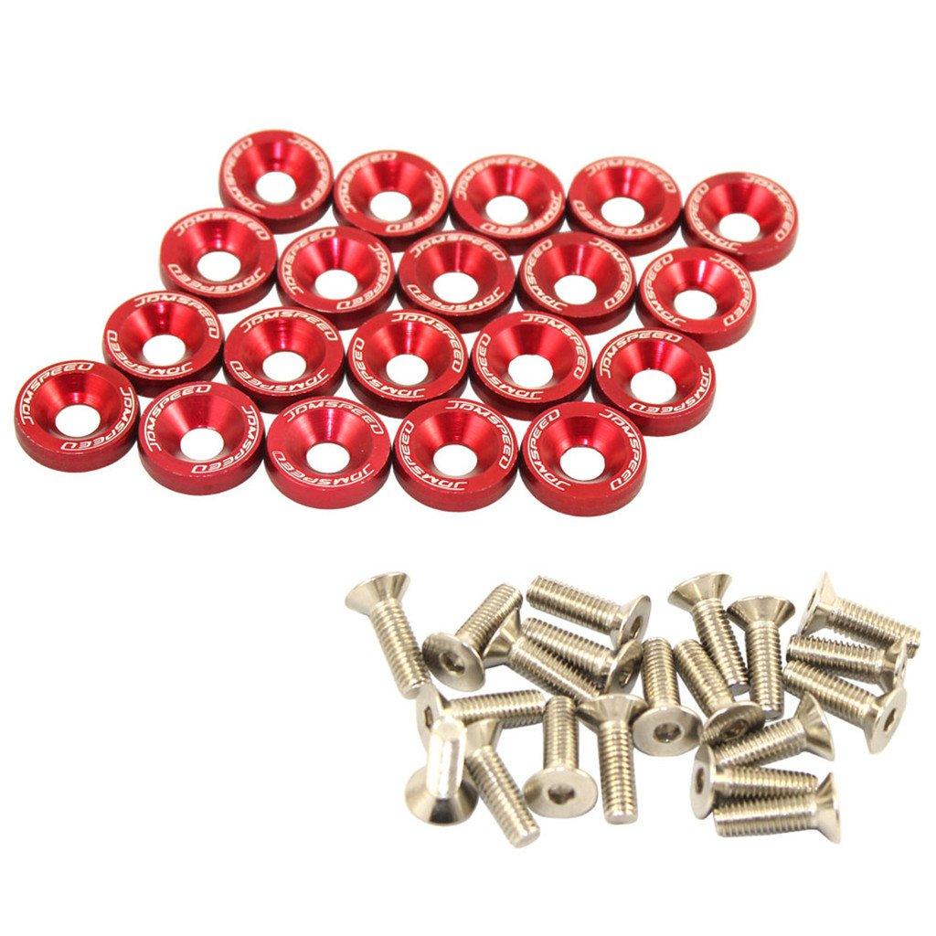 Rev Up Your Ride: CNC Red Fender Washer Kit