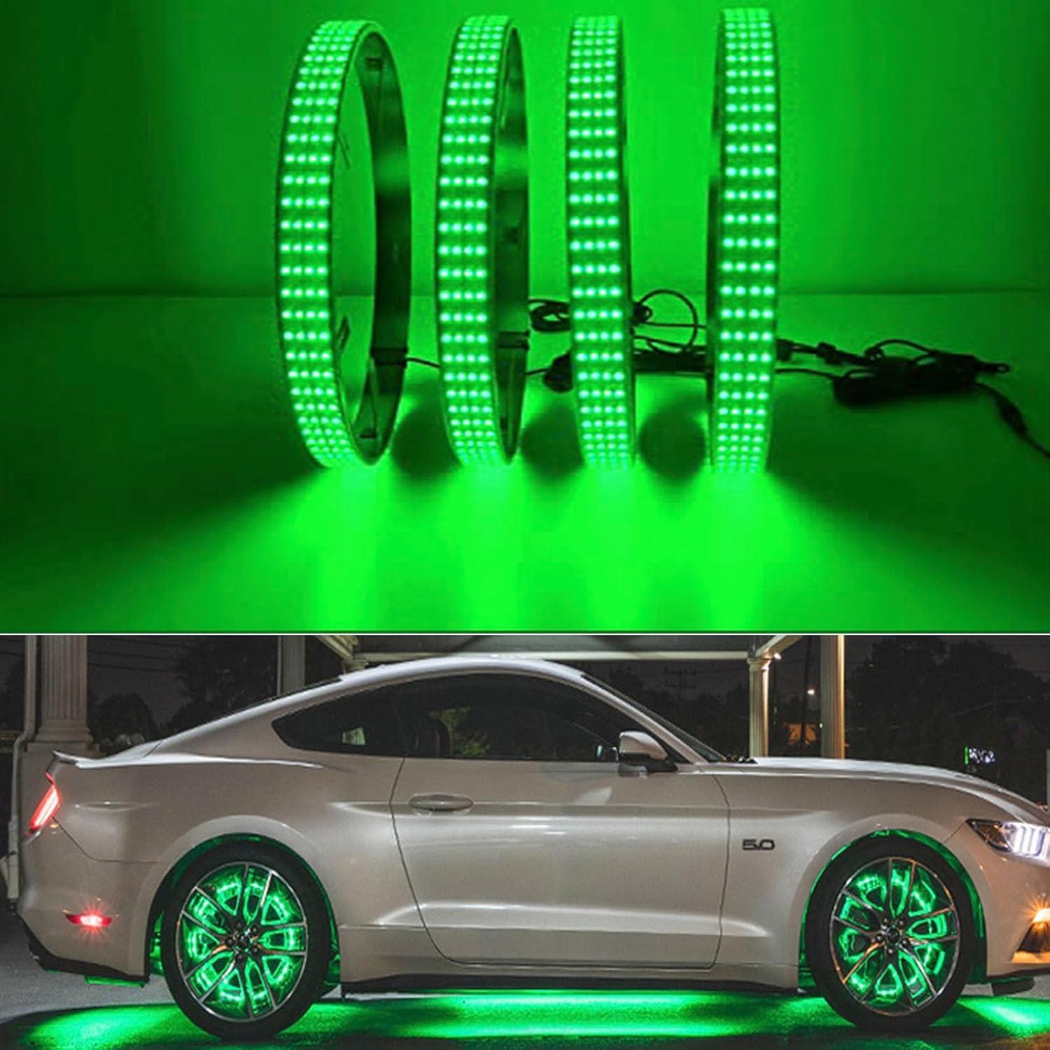 Illuminate Our ​Rides: 17in RGBW Wheel Ring Lights for‌ Every ‌Adventure!