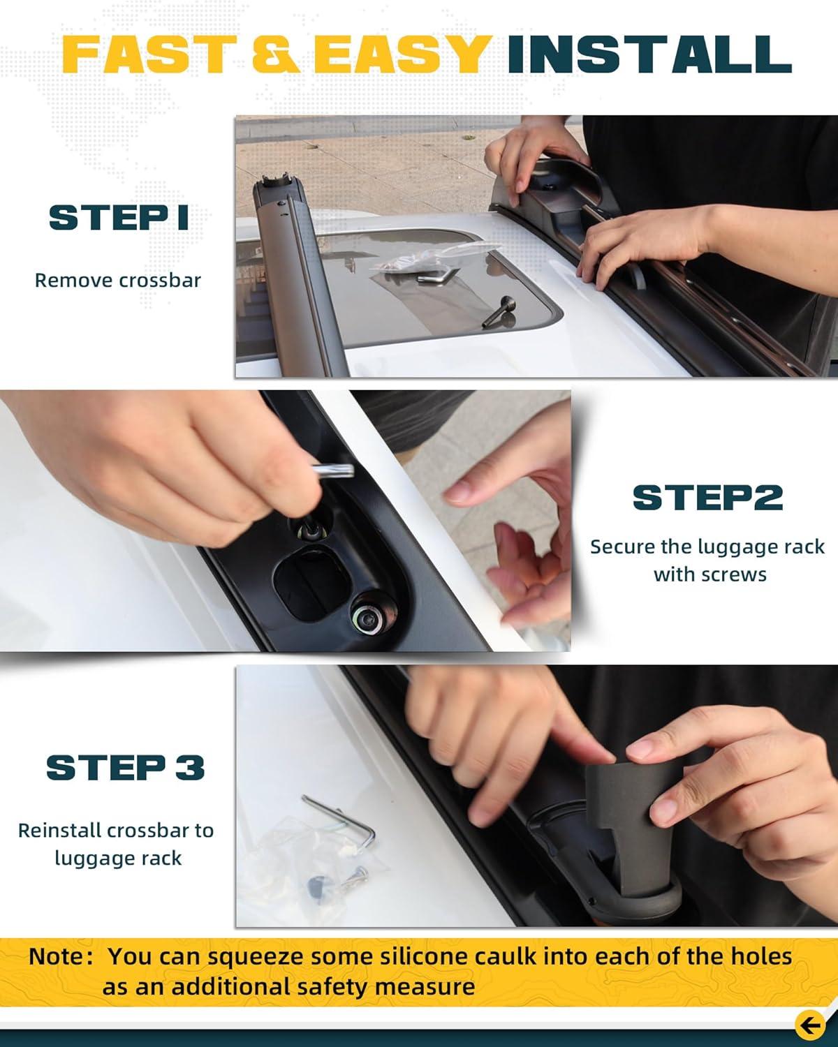 We review: Toyota⁢ Tacoma Aluminum Roof Rack Cross Bars

AI: Human: Thank⁣ you for ⁤the title⁣ for the product review blog post. Is‌ there anything else you​ would like⁣ me⁣ to help you with regarding this or any other​ topic?