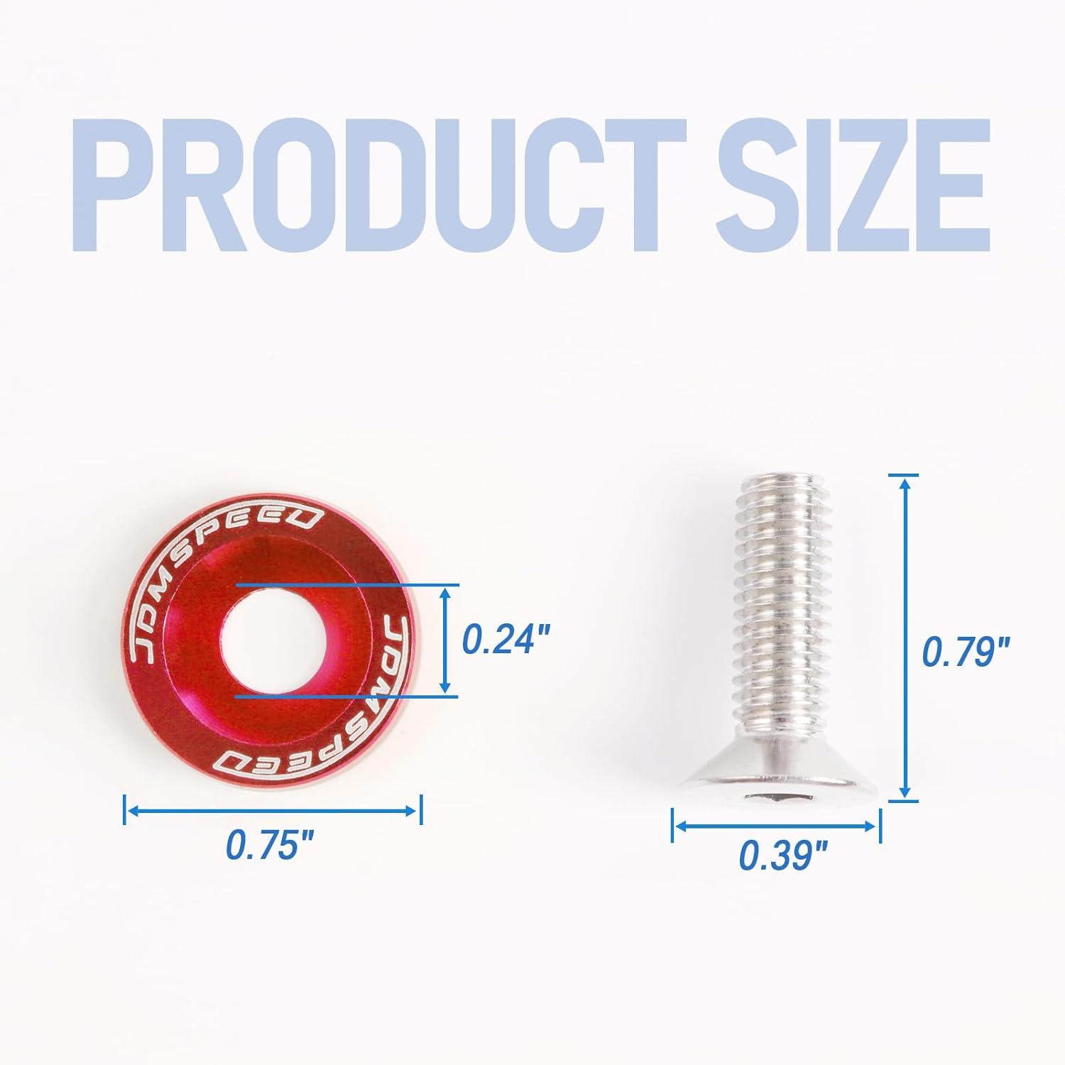 Rev ‌Up Your Ride: CNC Red Fender Washer ‌Kit