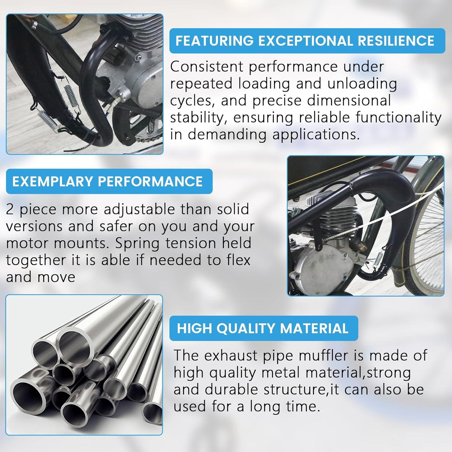 Unleash Power: Pro Muffler for ​2-Stroke Motor Bikes!