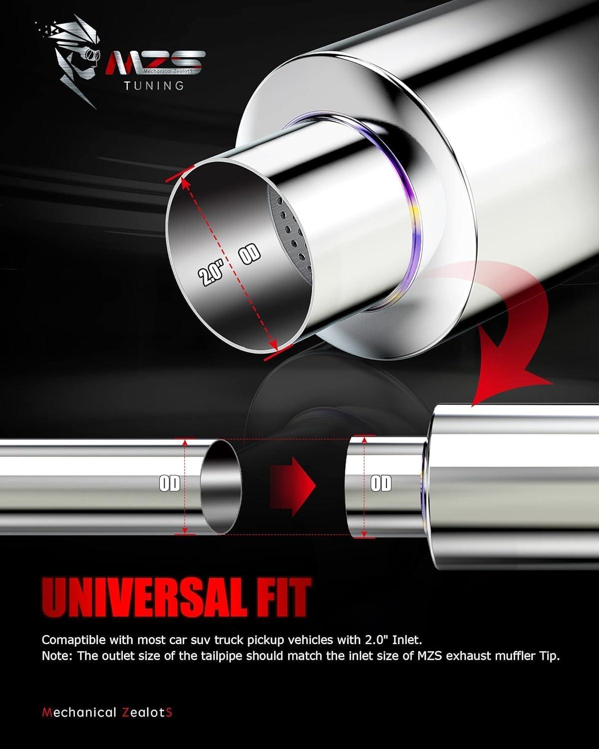 Unleash Power: Titanium Blue MZS Exhaust Tip Roars