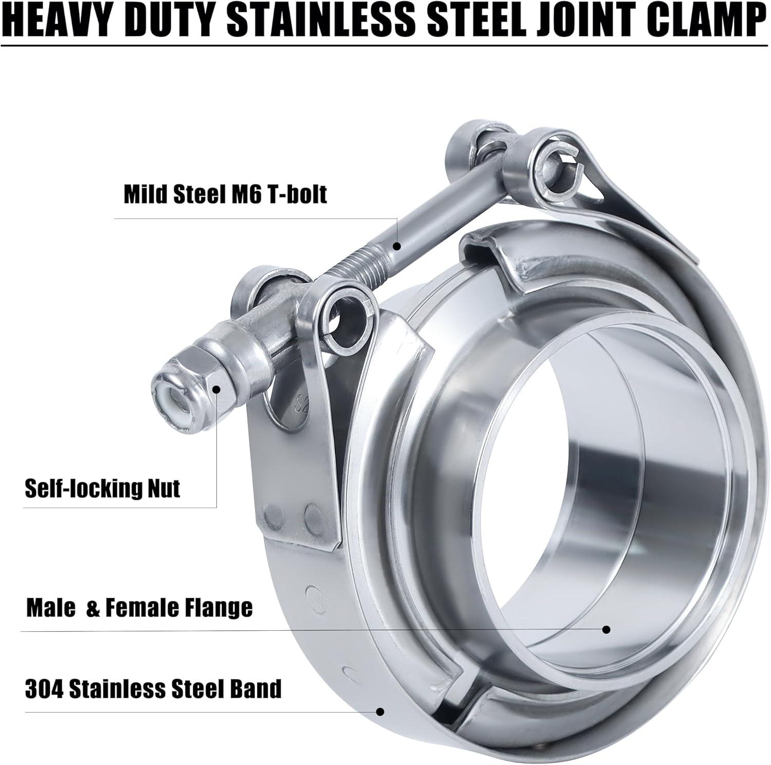 Robust V-Band Clamp: Seamless Exhaust Precision!