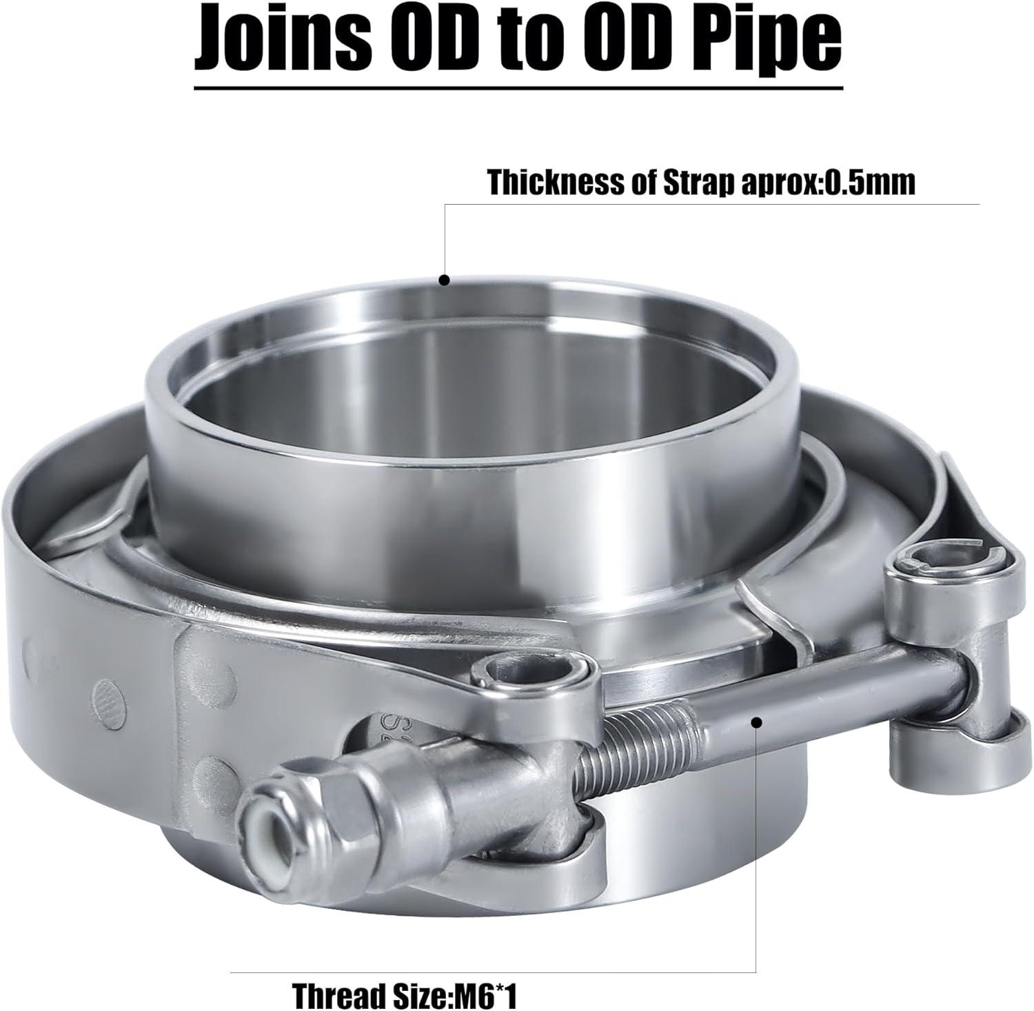Robust V-Band Clamp: Seamless Exhaust Precision!