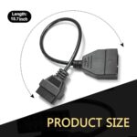 MLY OBD1 to OBD2 Adapter Scanner Cable for GM 12 to 16 Pin Diagnostic Tool - Image 2