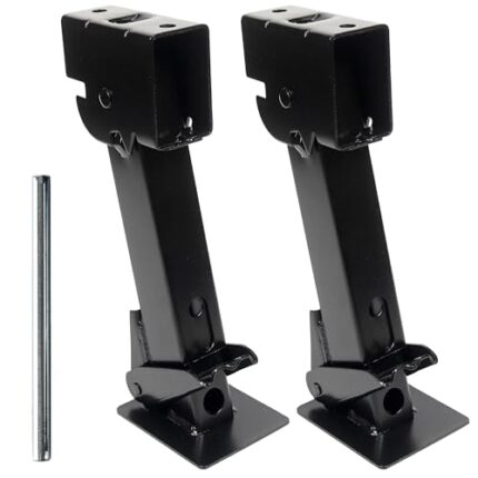 MaxxHaul 50970 Trailer Swing Down Stabilizer Jacks Telescoping RV Camper Accessories 1000 Lbs Capacity Each 12-18 inch | Set of 2