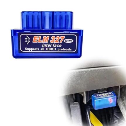 Mini ELM327 OBDII Car Auto Diagnostic Scanner, Professional Car Bluetooth Failure Detector Scan Tool and Code Reader Compatible with Android Windows Devices