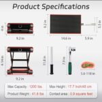 Motorcycle Scissor Lift Jack 1200lbs Steel 4-14 Inch Red ATV - Image 2