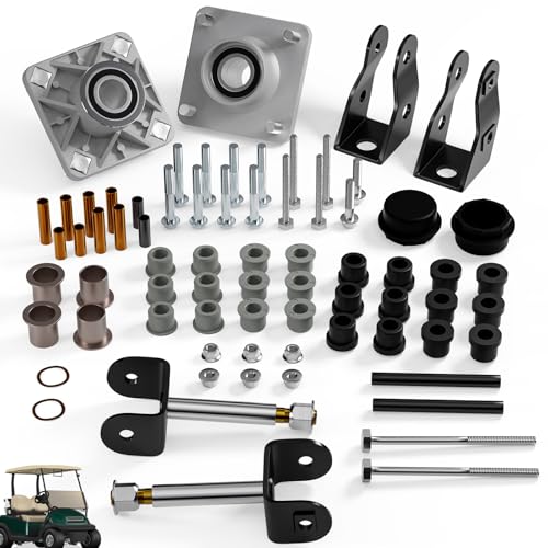 Panglong Club Car Precedent Deluxe Front End Repair Kit, Front Panglong Club Car Precedent Deluxe Front End Repair Kit, Front End Rebuild Kit, Contain Front Wheel Hub, King Pin, Suspension Bearing Bushing, Suitable for 2004-Up Precedent-102289401,102357701