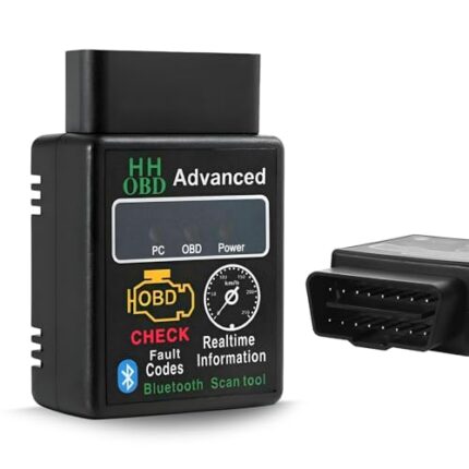 Rdxcv Bluetooth OBD2 Scanner for Car, Wireless OBDII Scan Tool Auto Engine Diagnostic Code Reader, Professional OBD2 Fault Diagnosis Tester Vehicle Interface Scanner for Phone and PC