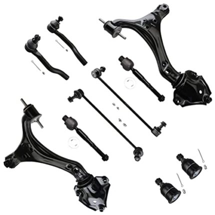 SCITOO 10pcs Suspension Kit For 2013-2017 For Honda for Accord w/Suspension Parts Lower Control Arm Lower Ball Joint Sway Bar End Link Inner Tie Rod End Outer Tie Rod End