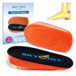 Skyfoot Orthopedic Heel Lift Inserts, Shock Absorption and Cushioning Height Increase Insoles for Achilles Tendonitis Relief, Heel Spurs, Heel Pain and Plantar Fasciitis (Large - 4/5" Thick)