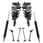 TRQ Front and Rear Suspension Kit Complete Strut & Coil Spring Assembly Shock Absorber Sway Bar Stabilizer Link Compatible with 06-13 BMW