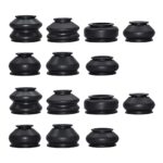 Universal Automotive Replacement Tie Rod End Boot Turn To Rod Arm Ball Joint Head Dust Protection Rubber Cover Track Boot Car Suspension Steering Parts Accessories 14Pcs (Other 7 Sizes x2)