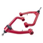Upper Control Arms For 2-4 Inch Lift Fit 2007-2018 Chevy Silverado 1500 GMC Sierra 1500, Red Adjustable Suspension Control Arms with Ball Joint For Chevy Tahoe GMC Yukon,Connects to the Wheel Assembly