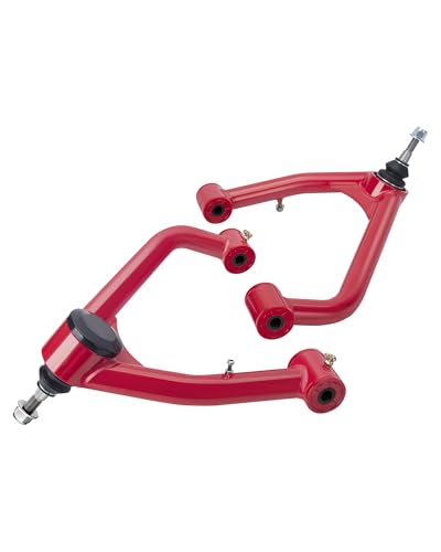 Upper Control Arms For 2-4 Inch Lift Fit 2007-2018 Chevy Silverado 1500 GMC Sierra 1500, Red Adjustable Suspension Control Arms with Ball Joint For Chevy Tahoe GMC Yukon,Connects to the Wheel Assembly